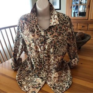 Fabulous Ruby Road Button Up Top Size 14. Like New.